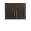 Armoire murale contemporaine, finition brune