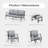 Asfand 9 - Person Patio Conversation Set with 2 Rocking Lounge Chairs  & Sofa-101368433