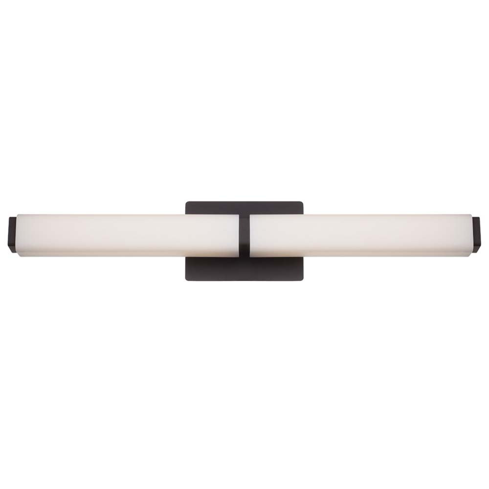 Erby Single Light Glass Dimmable LED Flush Mounted Sconce, 5" H x 27" W x 3" D, Bronze, 3500K