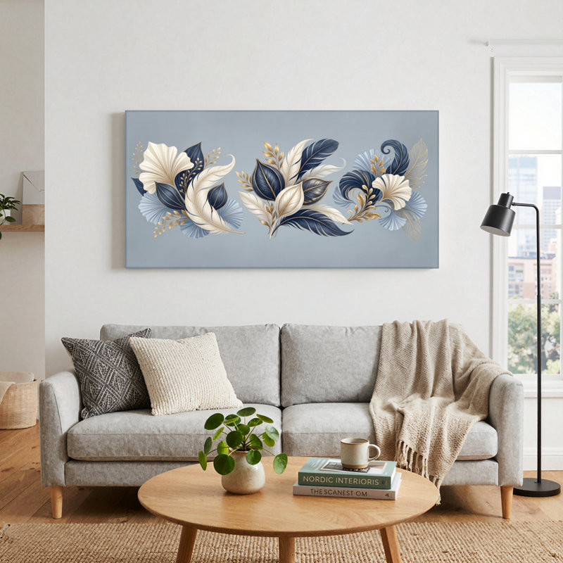 Ensemble de 1 toile murale à motif floral, 40“W x 20”H, Wrapped Canvas