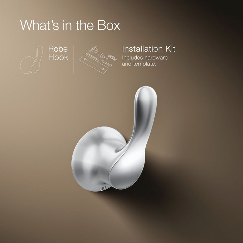 Simplice Robe Hook, Polished Chrome
