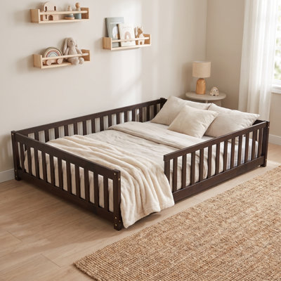 Lit plateforme avec clôture Giezi Kids