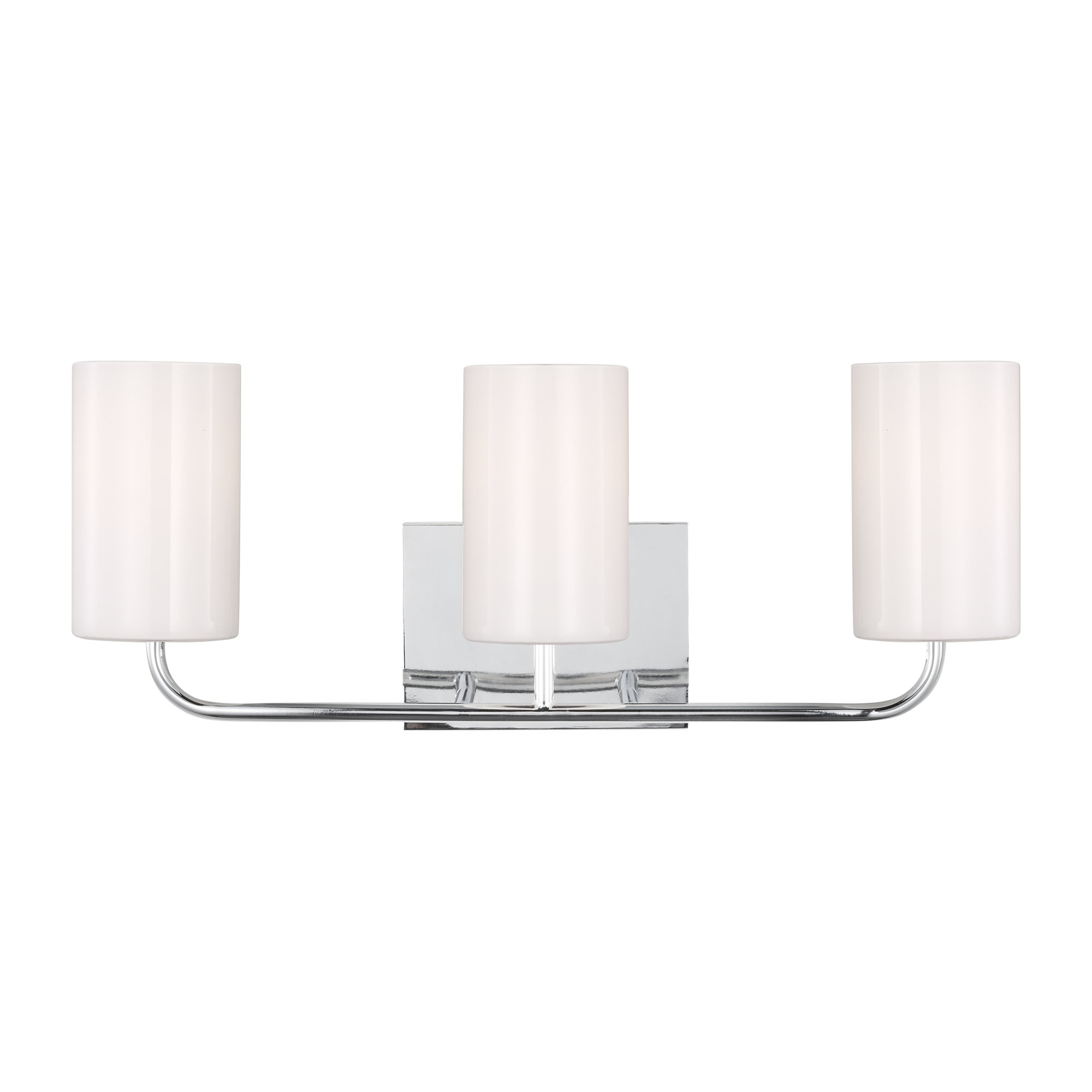 3 Light Transparent Dimmable Vanity Light, No, Chrome