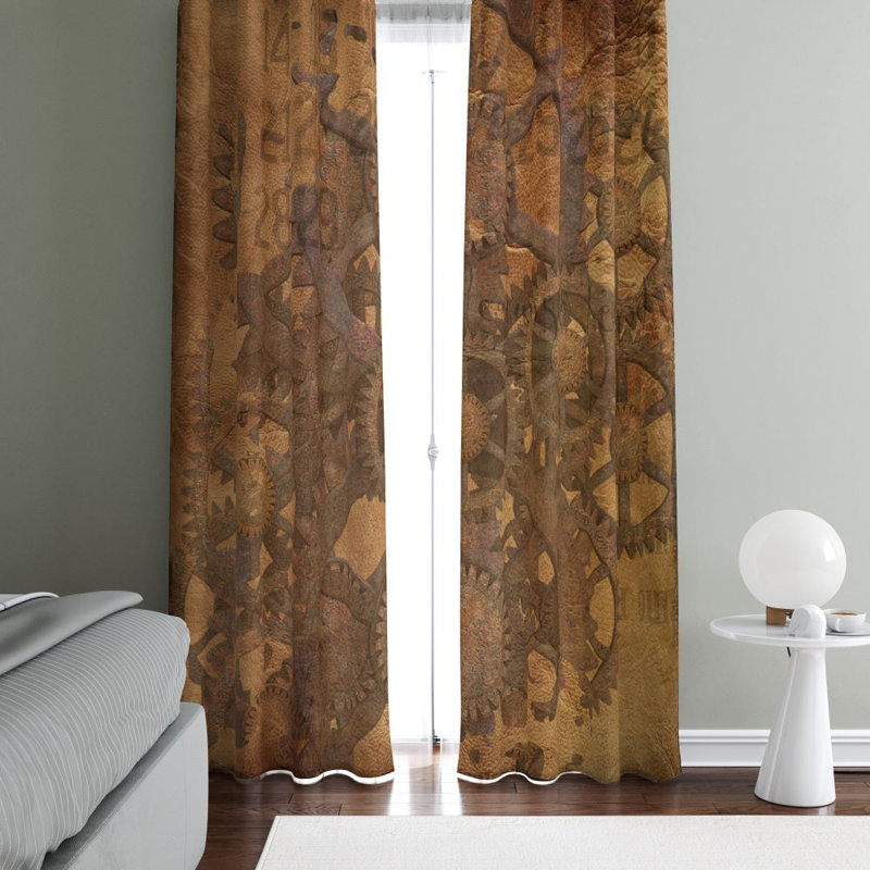 Panneaux de rideaux simples semi-transparents géométriques, L 40 po x L 82 po