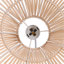 Luminaire suspendu minimaliste en rotin blanc pour cuisine Isla