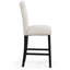 Tabouret de comptoir rembourré avec structure en bois massif 25,8 po Cassello