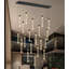 Lustre 20 lumières à DEL en cristal Glam-643120434