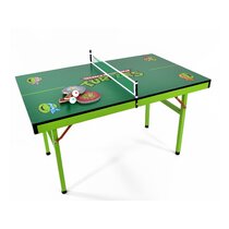 4.5X2.5ft Mid-Size ping Pong Table Foldable, Portable Table Tennis Table  Set with Net and 2 Ping Pong Paddles for Adults/Teens, Indoor/Outdoor Game