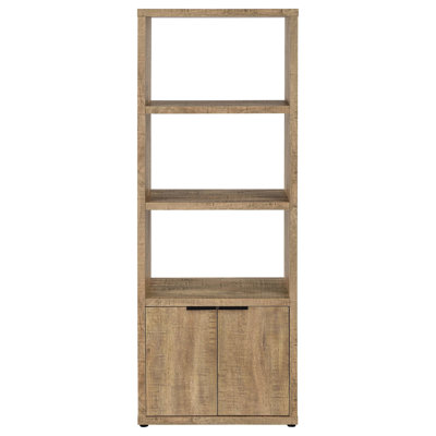 Mango - Look 3 Shelf Media Tower, Horizontal Shelves For Displaying Photos And , Two Door Cabinet Organizing Games Cords Three Staging Art Photos, With Extra Shelving Storage Of Accessories