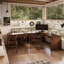 Bureau en coin en bois de pin massif brun Nordic Simple, bureau d'ordinateur et bureau-200222723