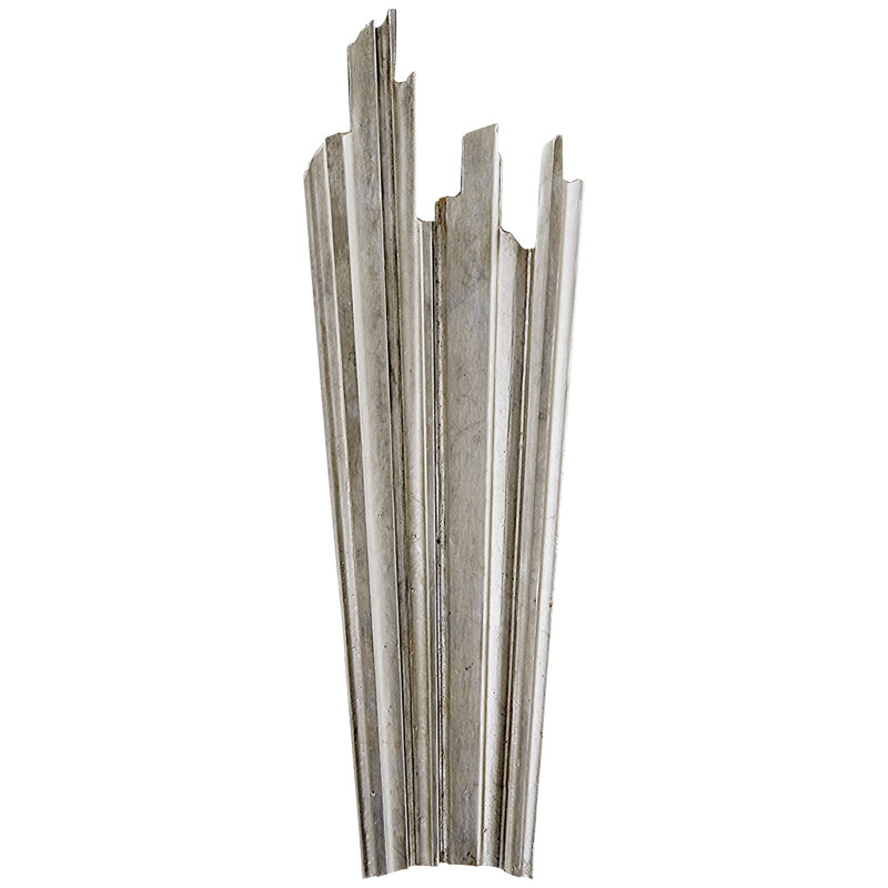 Chapman & Myers Claymore Sconce, Burnished Silver Leaf