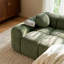 Très grand canapé à compression 98,4 po, canapé en velours côtelé nuage avec 2 coussins et conception sous vide, canapé rembourré 4 places pour petit studio, facile à déplacer-869083371
