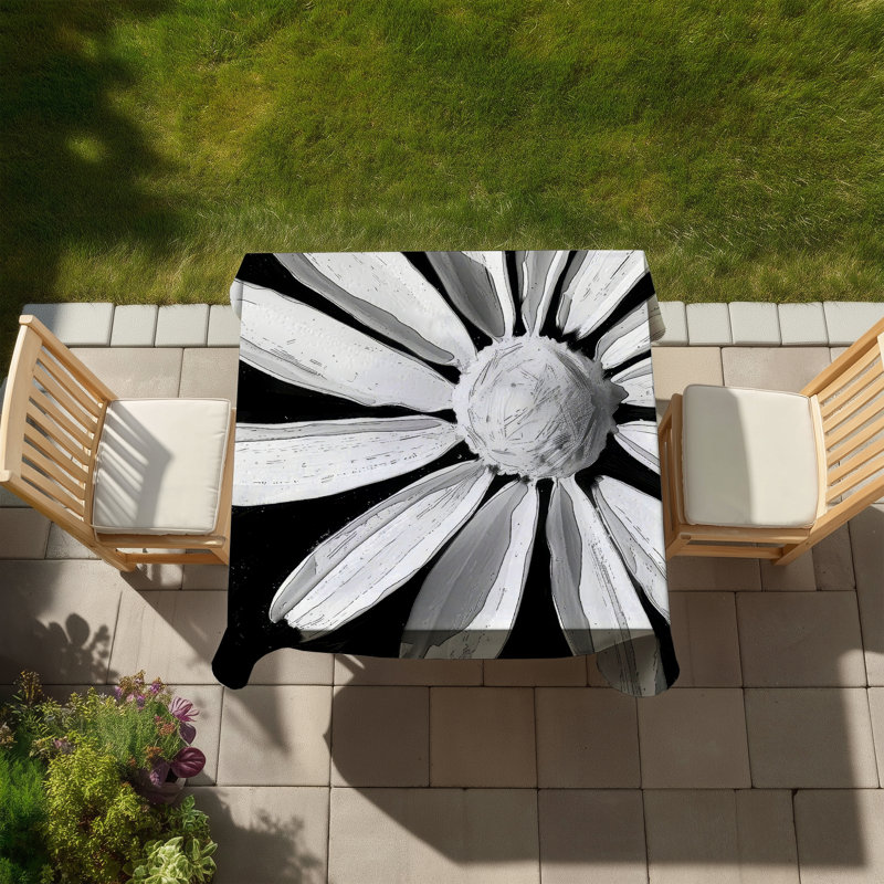 Desaturated Flower Tablecloth - Indoor/Outdoor Home Decor