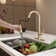 CASAINC Single-Handle Pull-Down Kitchen Faucet Single Hole Faucet with Deck Plate