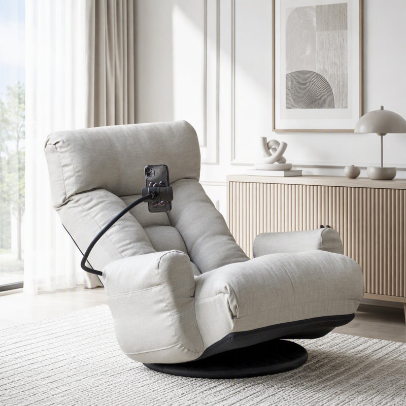 Tête et taille réglables, chaise de jeu, chaise longue dans le salon, Grey