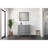 Distressed Grey Bath Vanity 36 In. W X 22 In. D, Right Offset And Cultured Marble Top-117978757
