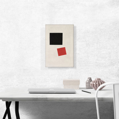 " Black Square And Red Square 1915 " by Kazimir Malevich Painting Print