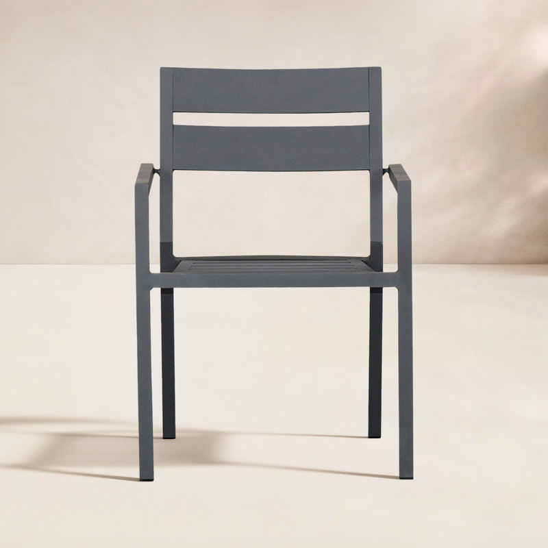 Pacifica Outdoor Dining Armchair, Slate