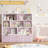 Kids Bookcase with 4 Removable Drawers, 4-Tier Cube Bookcsae, Storage Bookshelf