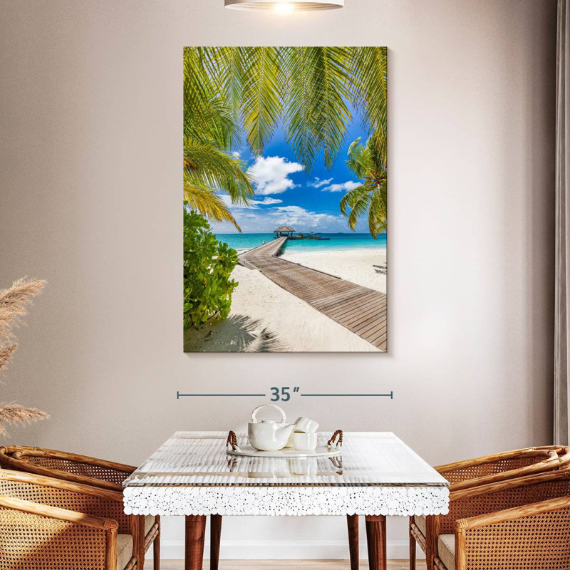 Maldives seaside dock Aletra, H 51 po x l 34 po