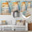 White And Orange Coastal Laundry Towels 4 - Laundry Metal Wall Art-167523490