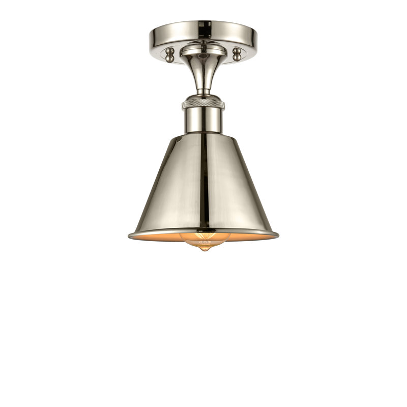 Farlane Semi Flush Mount, Polished Nickel, Polished Nickel, No Bulb Included