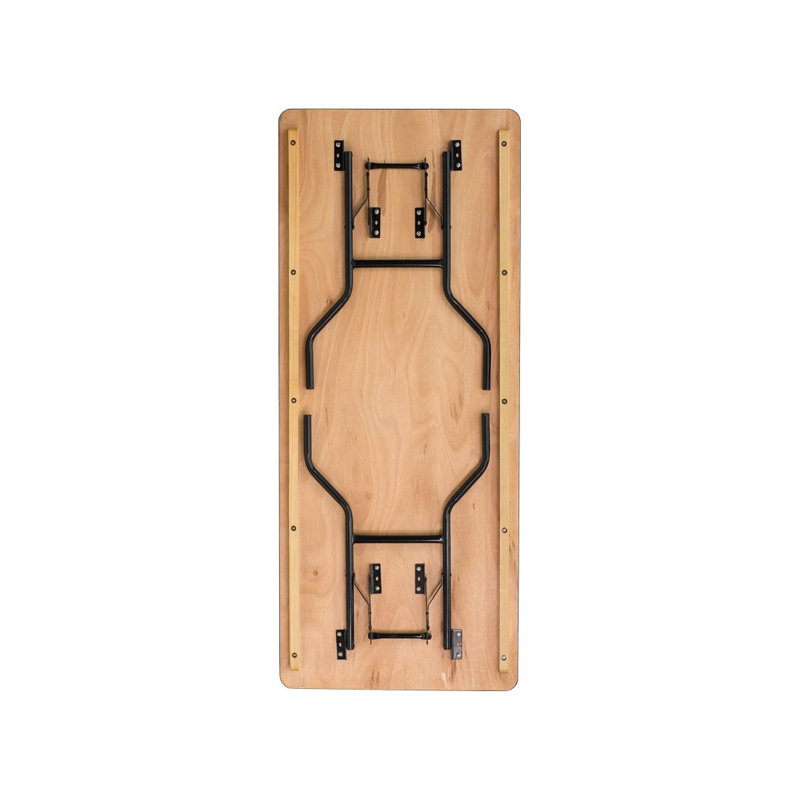 Wood Folding Training And Event Table,Folding Table With Smooth Clear Coated Finished Top