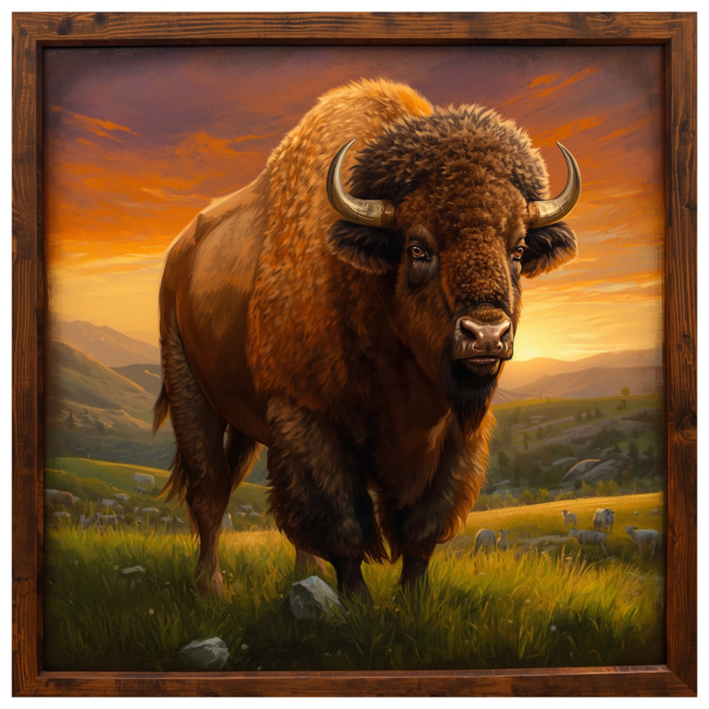Couvertures de bisons dans les prairies, 50in W x 60in H