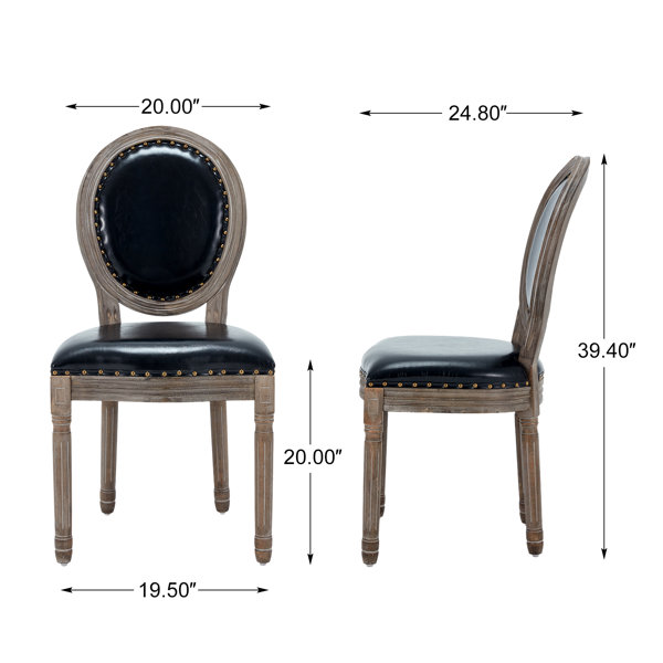 Palmilla King Louis Back Side Chair in Black Ophelia & Co.