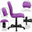 Fauteuil de bureau rotatif en vinyle matelassé à dossier moyen Flash Furniture Clayton-134284785