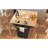 55.7" Large Kitchen Island With 2 Drop Leaf, Rolling, Power Socket, Folding Table For Eating And Working, 3 Drawers, Black Outlet, Dining Table, Storage Compartment Box,-720293113