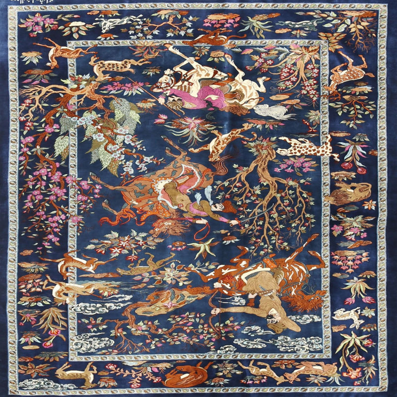 Floral Indoor Rug, Square 4'