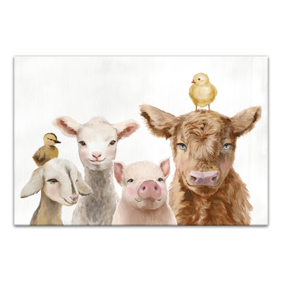 Baby Farm Animals Canvas Print