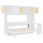 Lit escamotable double avec bureau et armoires en rotin, lit mural peu encombrant pour le bureau personnel, blanc chaud-1122837890