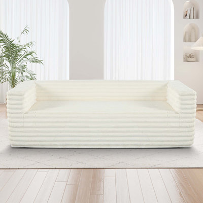 Luxueux canapé moelleux à 3 places pour le salon, rehaussant le confort et le style