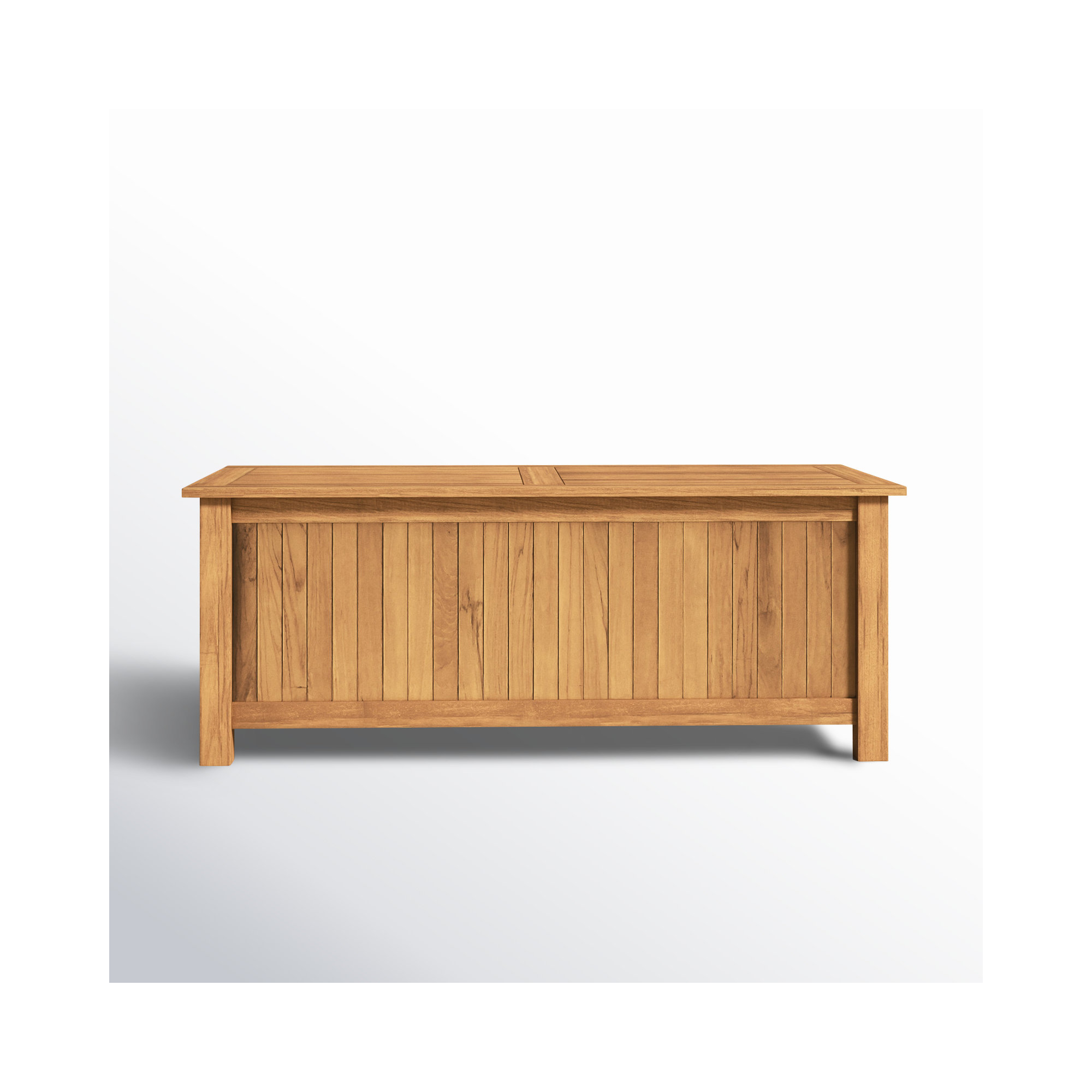Summerton Teak Solid Wood Deck Box, 18.25" H x 48" W x 23.5" D