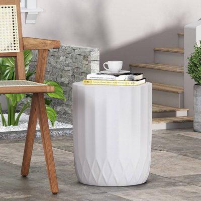 Round Outdoor Side Table End Table