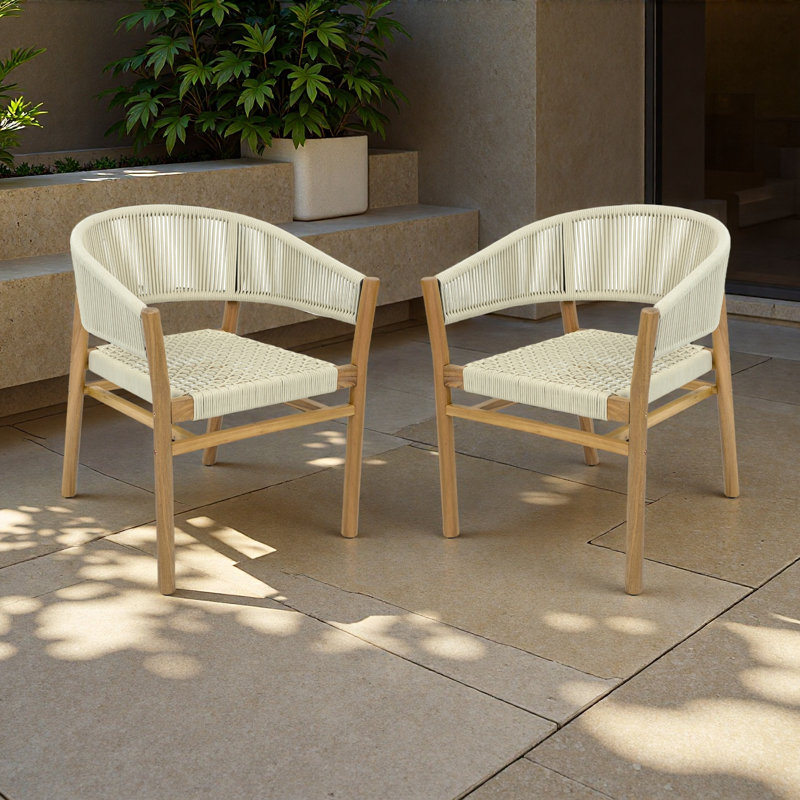 Outdoor Accent Chair Set 2 Person Seating Group Comfortable Garden Seating Elegant Double Outdoor Woven Chairs For Patio