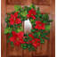 Couronne de poinsettia 24 po avec baies