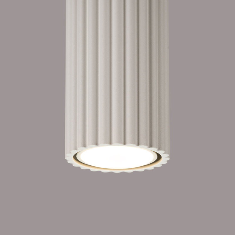 Karbon Aluminium Flush Mount, Beige, 6,5x6,5x20 cm