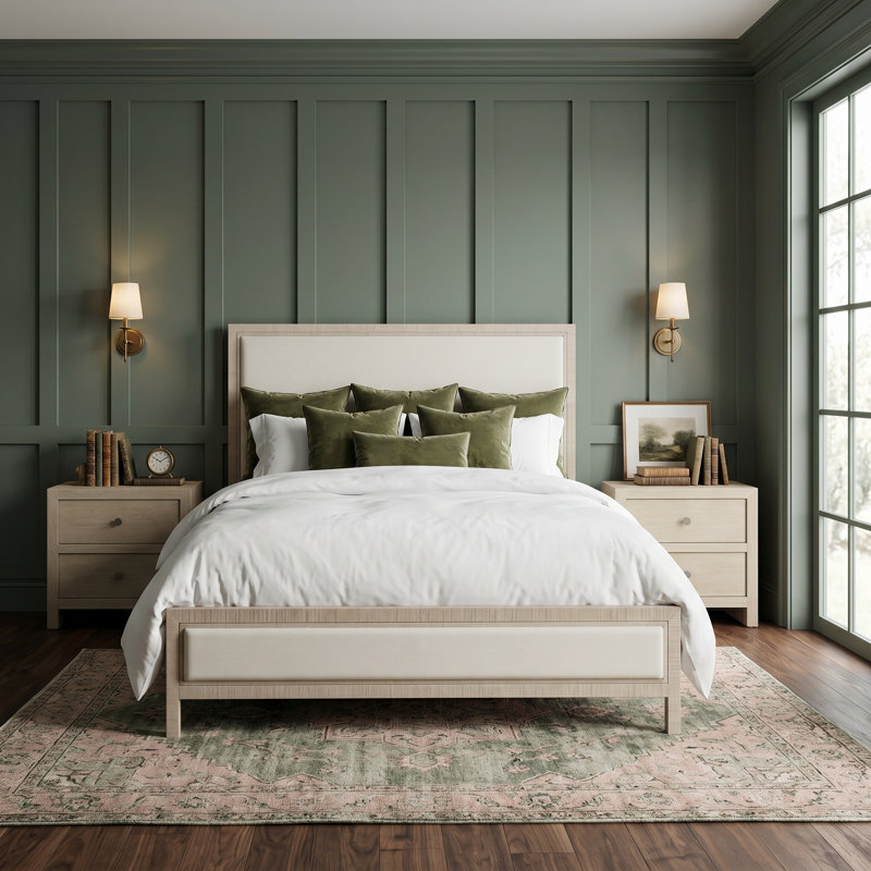 Oasis 5 Piece Queen Bedroom Set, Queen, 3 Pcs: Bed, 2 Nightstands