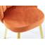 Chaise de salle à manger moderne (ensemble de 2) avec pieds en tube de fer, velours et dossier confortable