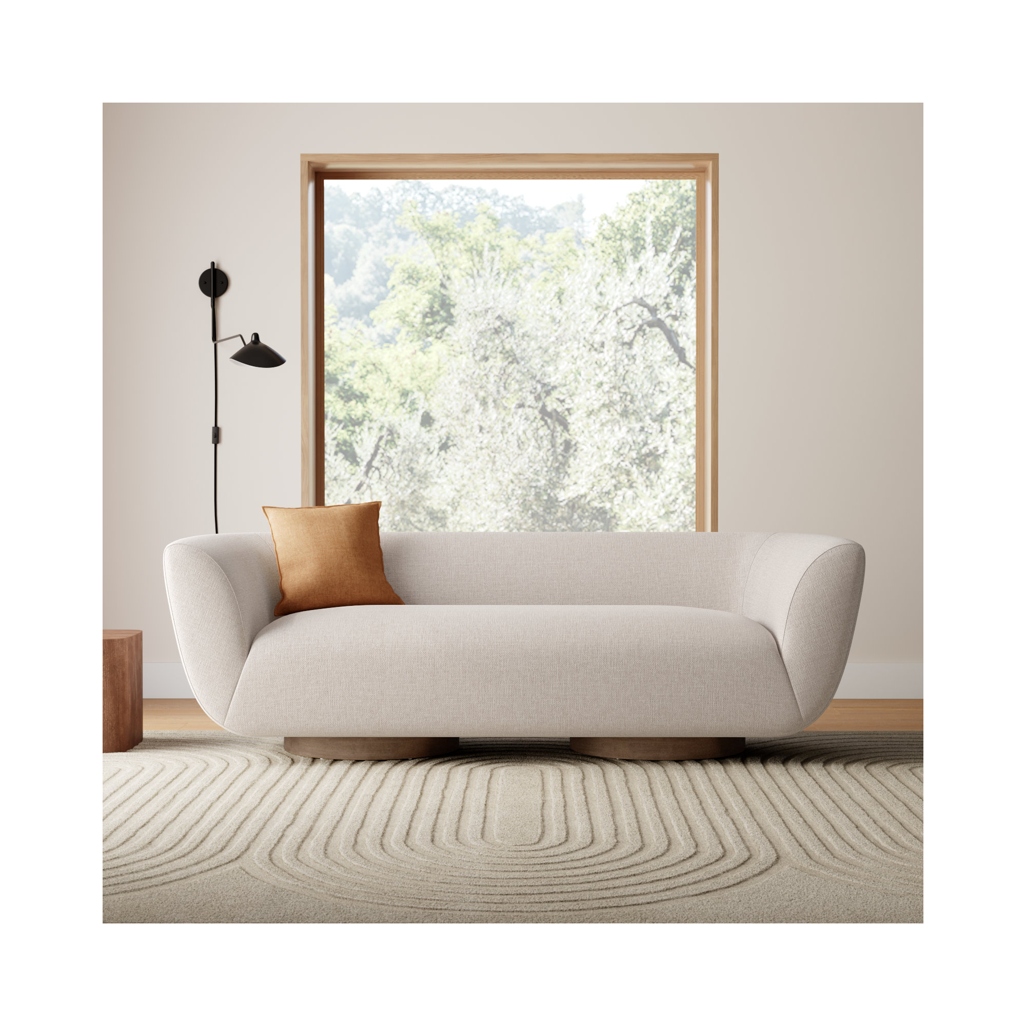 Holloman 87'' Upholstered Sofa, Gibson Taupe 97% Polyester/3% Acrylic