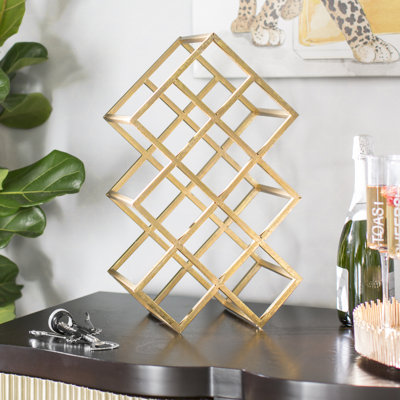 Lisianne Tabletop Wine Bottle Rack in Gold