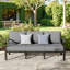 Canapé d'extérieur en aluminium 76 po avec dossier incliné, accoudoirs courbés et pieds de soutien renforcés Mcknight-2139806678