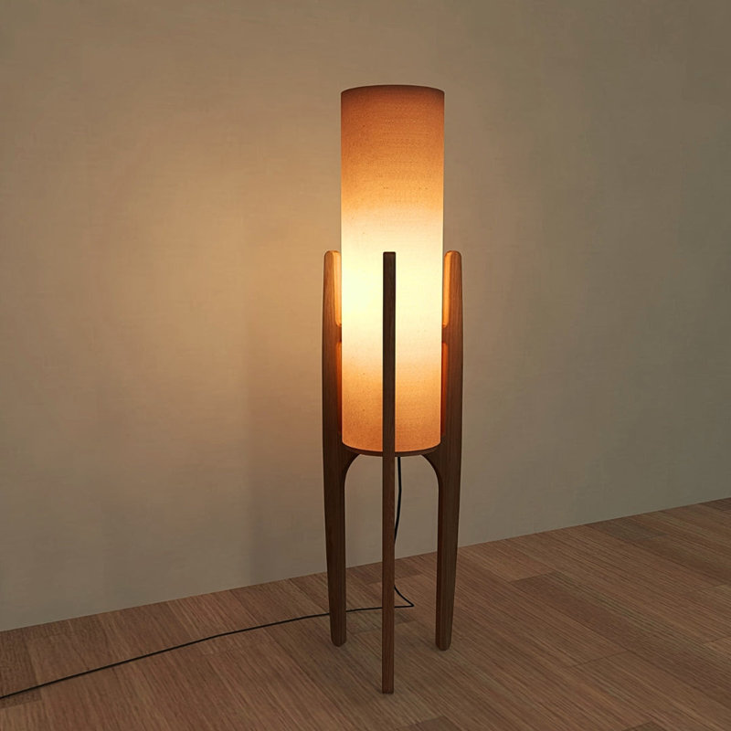 Lampe sur pied Zen, Brun foncé