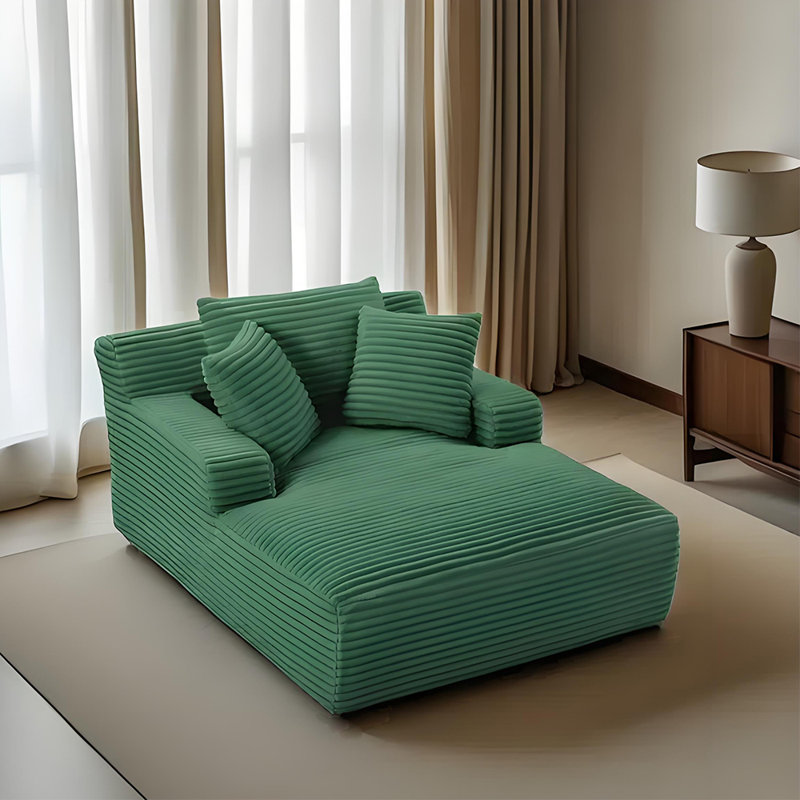 Chaise longue simple et moderne, Vert