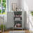 Stylish Grey Bathroom Cabinet - Triangle Corner Adjustable Shelf For A Practical Neat Utility