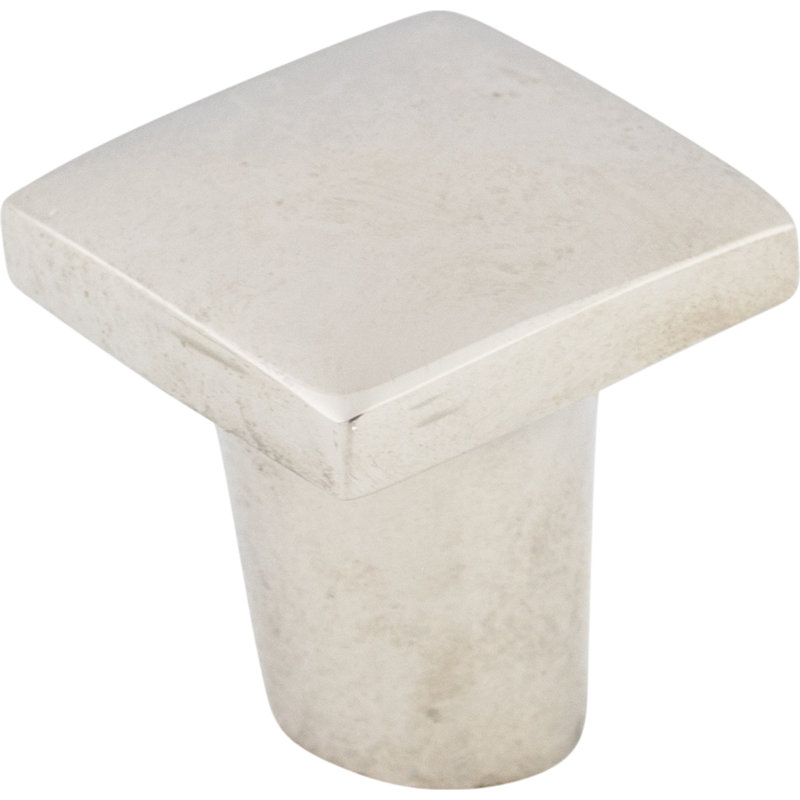 Aspen Square Knob, 3/4" Length, Polished Nickel