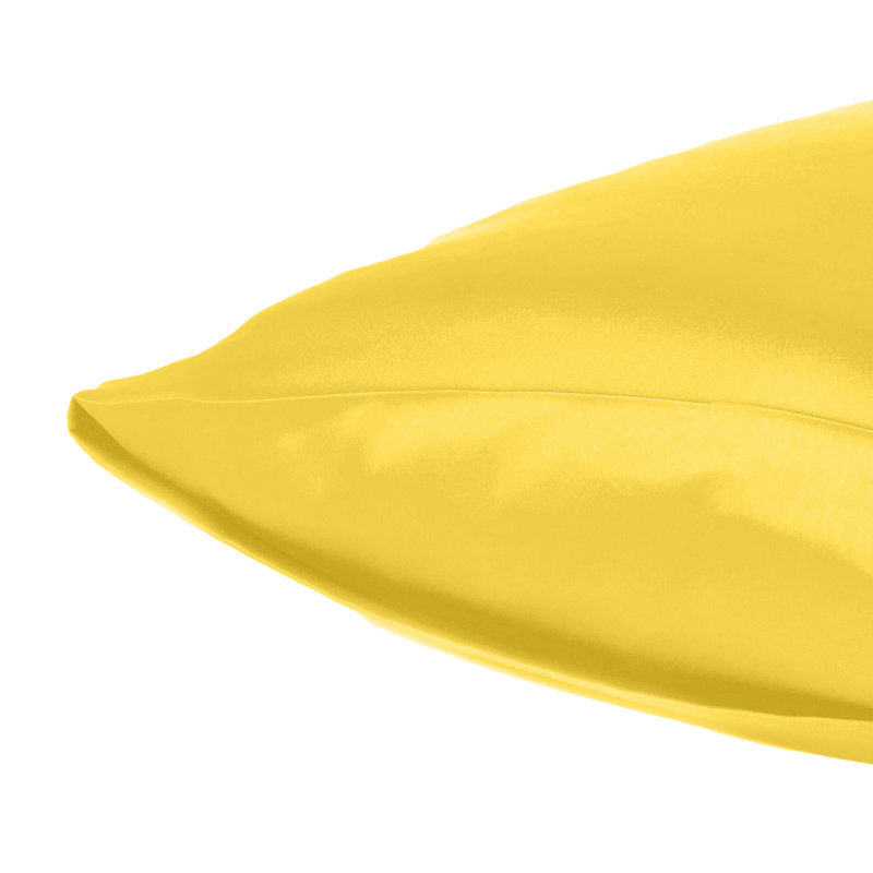 Taies d'oreiller en satin, Standard, Chrome citron